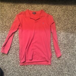 Polo Ralph Lauren pink Long Sleeve Polo Shirt